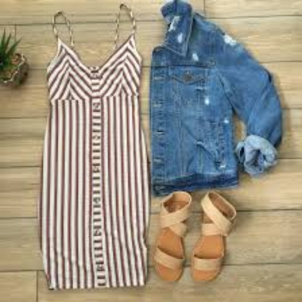 Distressed Denim Jacket - Large - Picture 2 of 3